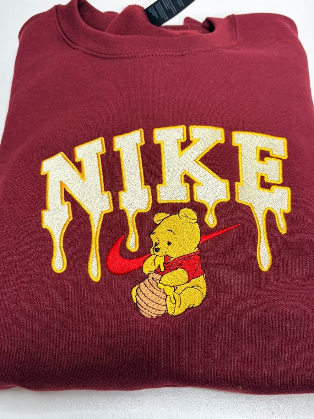 Nike Winnie The Pooh Sweatshirt Embroidered Adult Unisex Crewneck Honey Drip - Picture 5 of 11